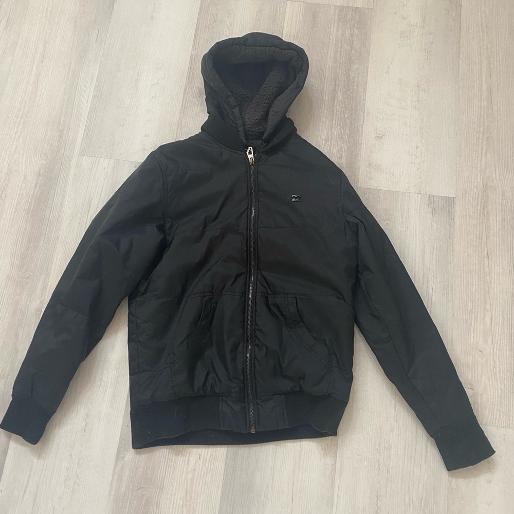 Men's Black Hooded Jacket